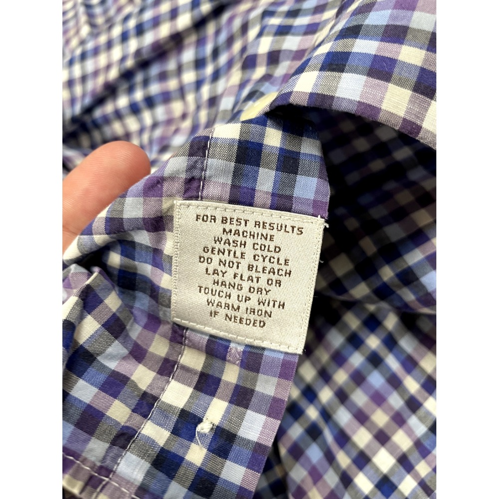 Peter Millar Shirt Mens Large Button Down Long Sleeve Check Plaid Cotton Casual - Picture 4 of 7